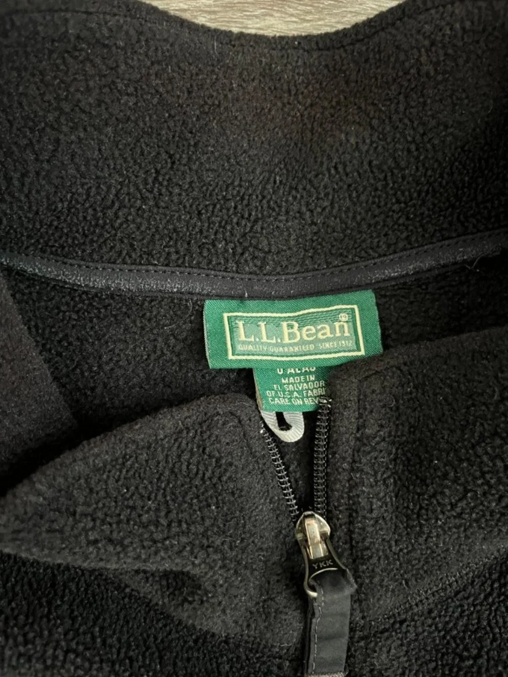LL Bean Vest Men’s XXL Tall Black Fleece Full Zip Outdoors Hiking Polartech
